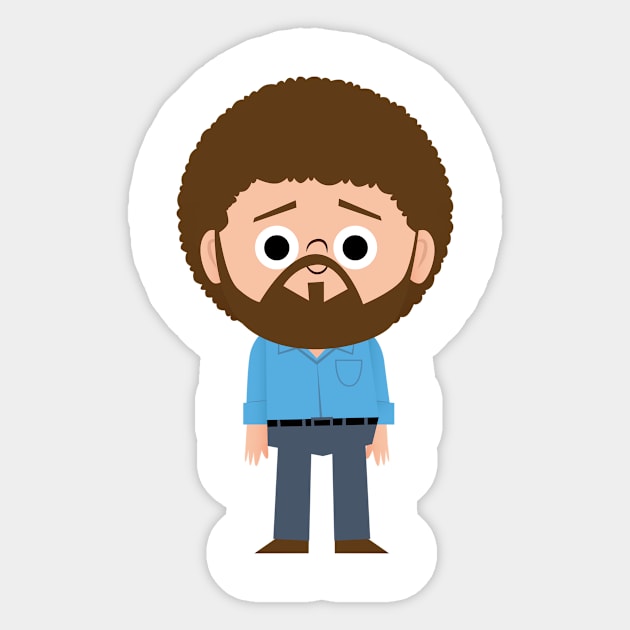 BOB ROSS Sticker by Fall Down Tree